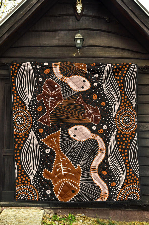 aboriginal-premium-quilt-indigenous-fish-and-snake