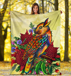 premium-blanket-australia-kookaburra-with-waratah