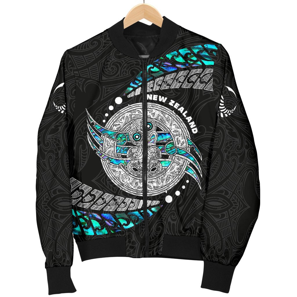 custom-personalised-maori-womens-bomber-jacket-hei-tiki-sport-style-custom-text-and-number