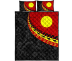 aboriginal-quilt-bed-set-indigenous-flag-circle-dot-painting