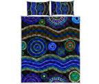 quilt-bed-set-aboriginal-dot-unique-style-blue