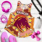 Brisbane Women Racerback Tank Broncos Indigenous Warm Vibes - Vibe Hoodie