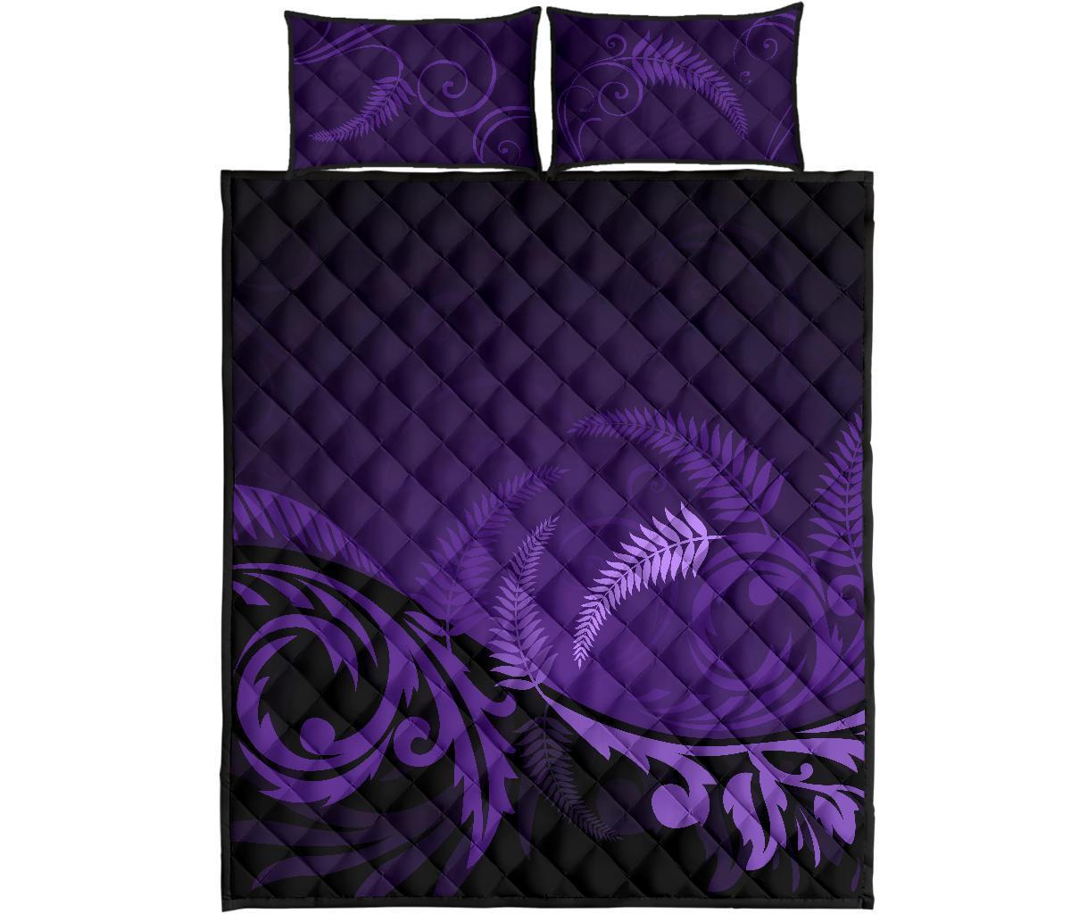 quilt-bed-set-nz-silver-fern-purple-1