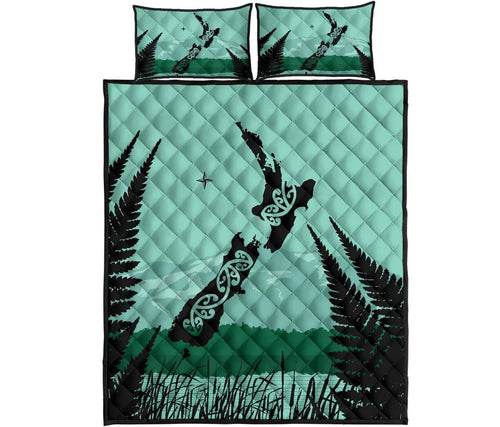 new-zealand-map-x-silver-fern-quilt-bed-set