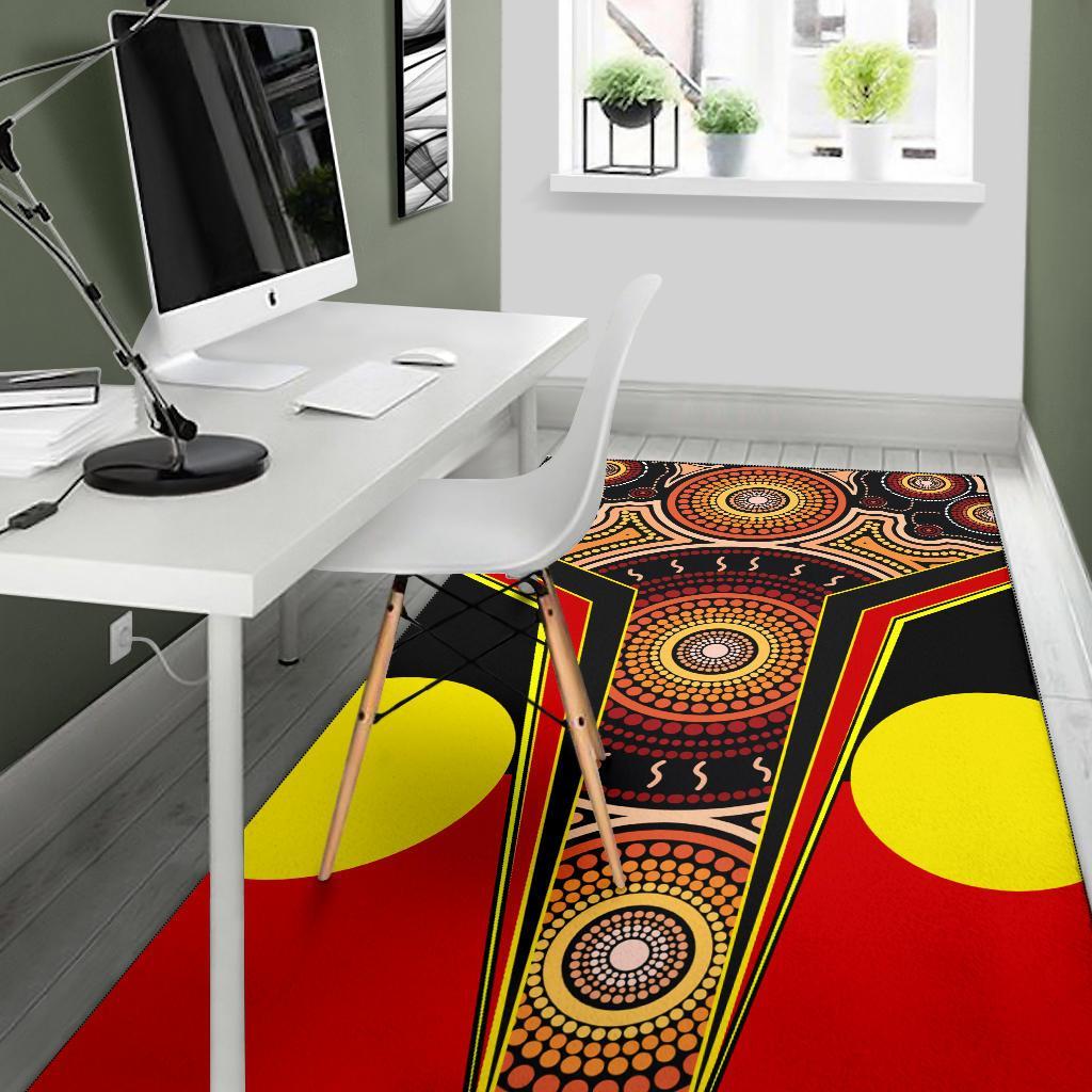 area-rug-aboriginal-with-dot-painting-art