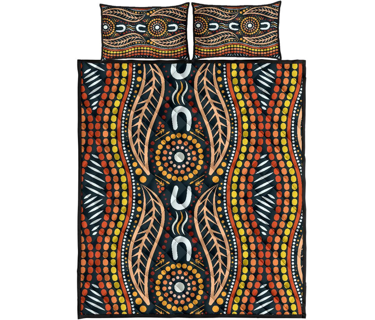 aboriginal-quilt-bed-set-indigenous-dot-painting