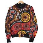 custom-aboriginal-womens-bomber-jacket-indigenous-circle-dot-painting-style-1