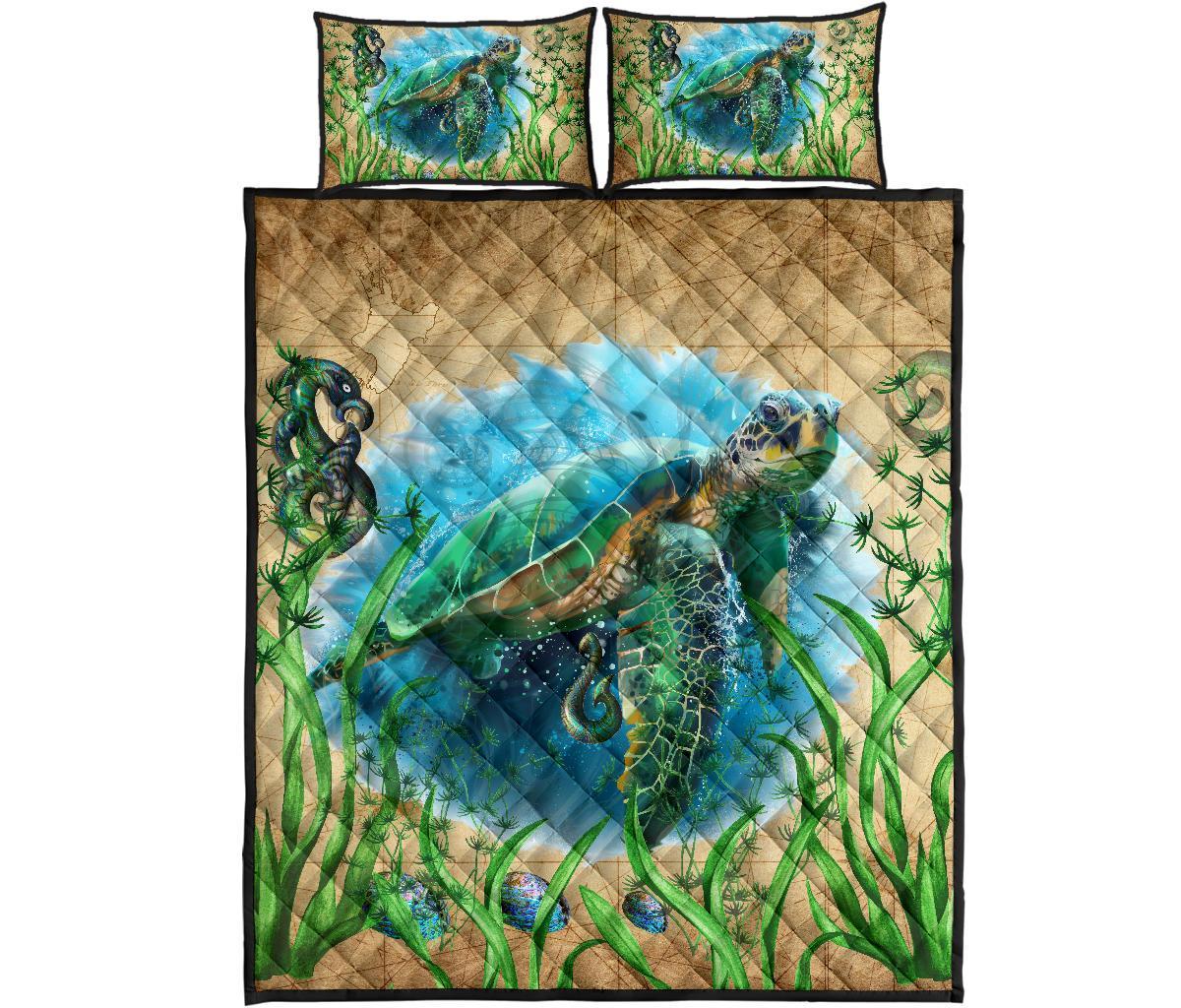 new-zealand-quilt-bed-set-turtle-manaia-maori-vintage