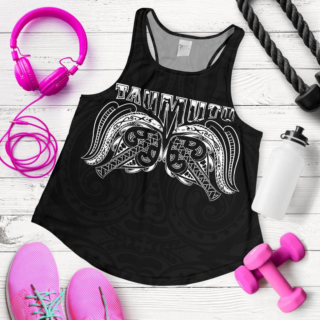 New Zealand Women'S Racerback Tank, Maori Taumutu Tattoo - Vibe Hoodie