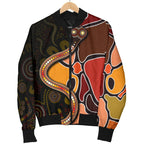 bomber-jacket-aboriginal-snake-with-dot-painting