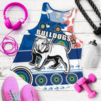 Bulldogs Anzac Day Women Racerback Tank Mix Indigenous - Vibe Hoodie