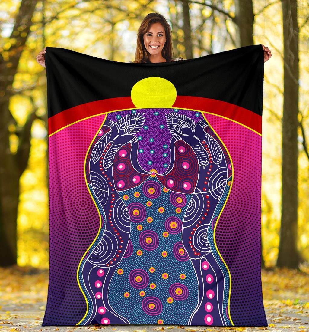 premium-blanket-aboriginal-sublimation-dot-pattern-style-violet