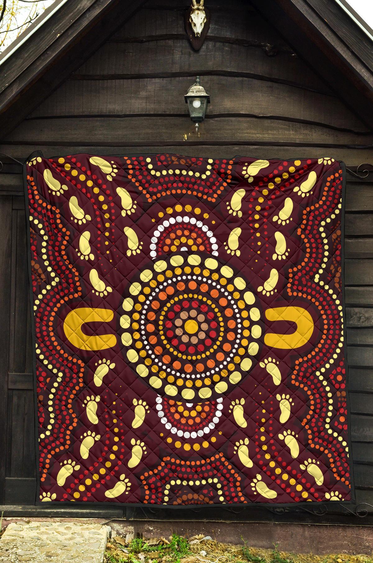 aboriginal-premium-quilt-indigenous-circle-footprint