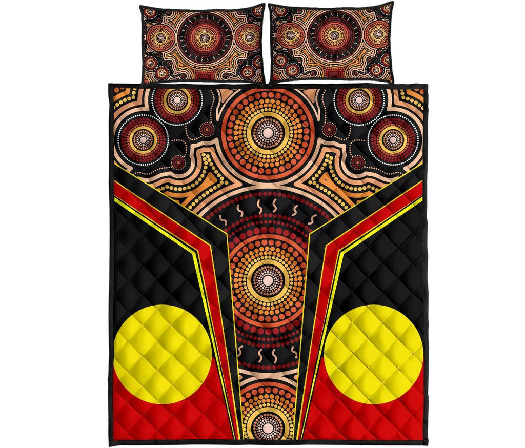 quilt-bed-set-aboriginal-with-dot-painting-art