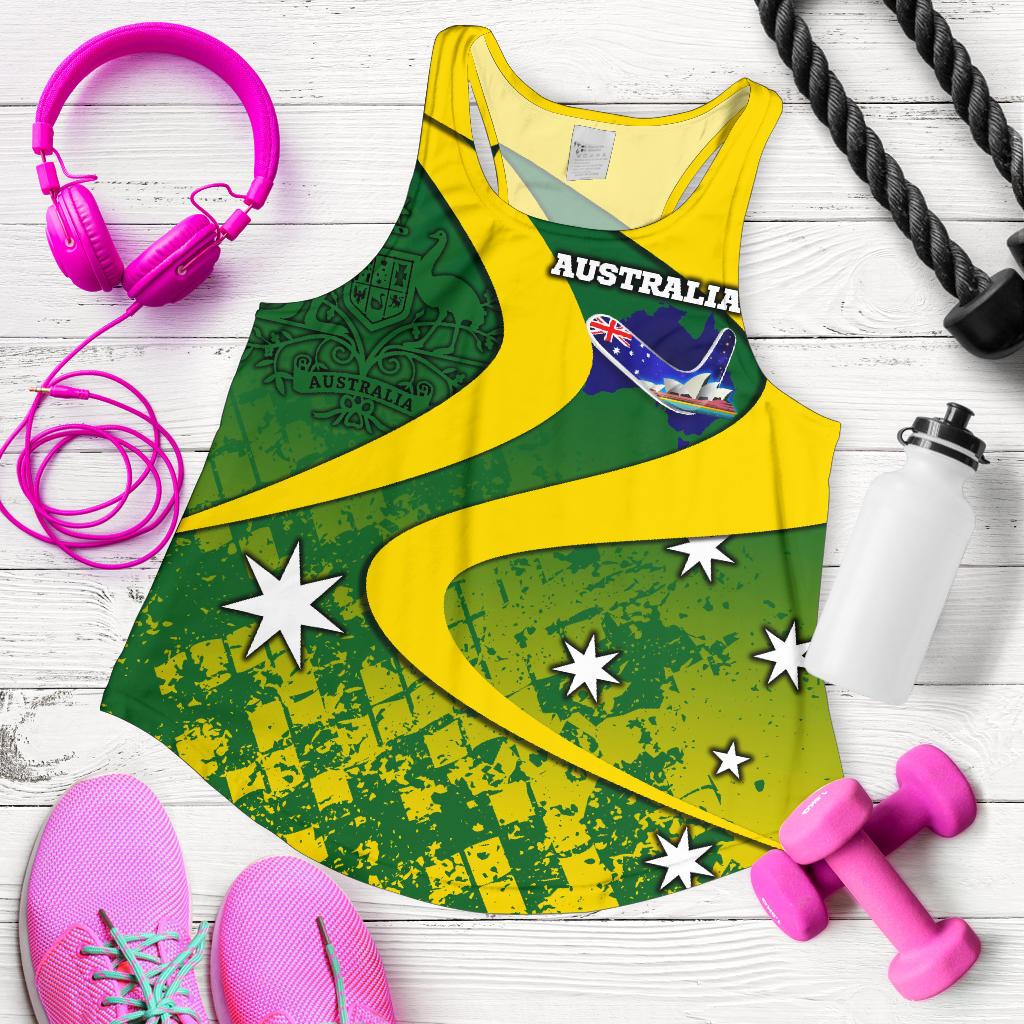 Racerback Tank - Australia National Color Tank Top - Women - Vibe Hoodie
