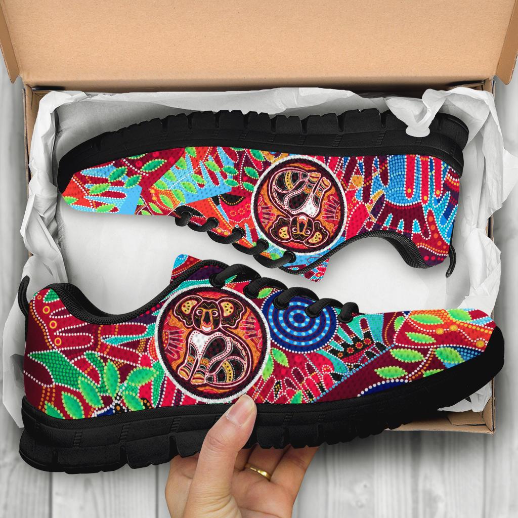 aboriginal-sneakers-koala-and-hand-art-dot-painting-shoes