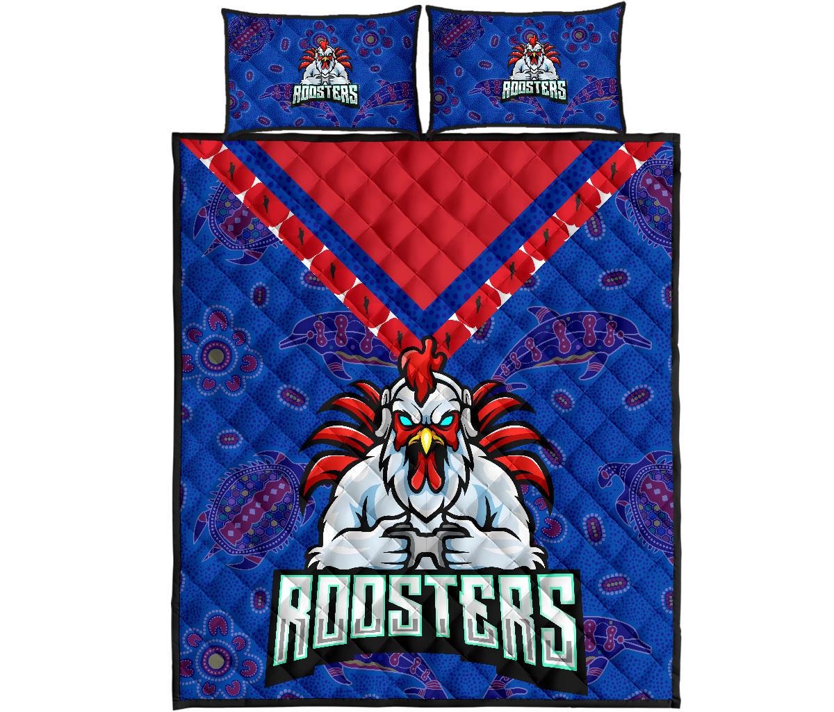 sydney-roosters-indigenous-anzac-quilt-bed-set-prairie-style