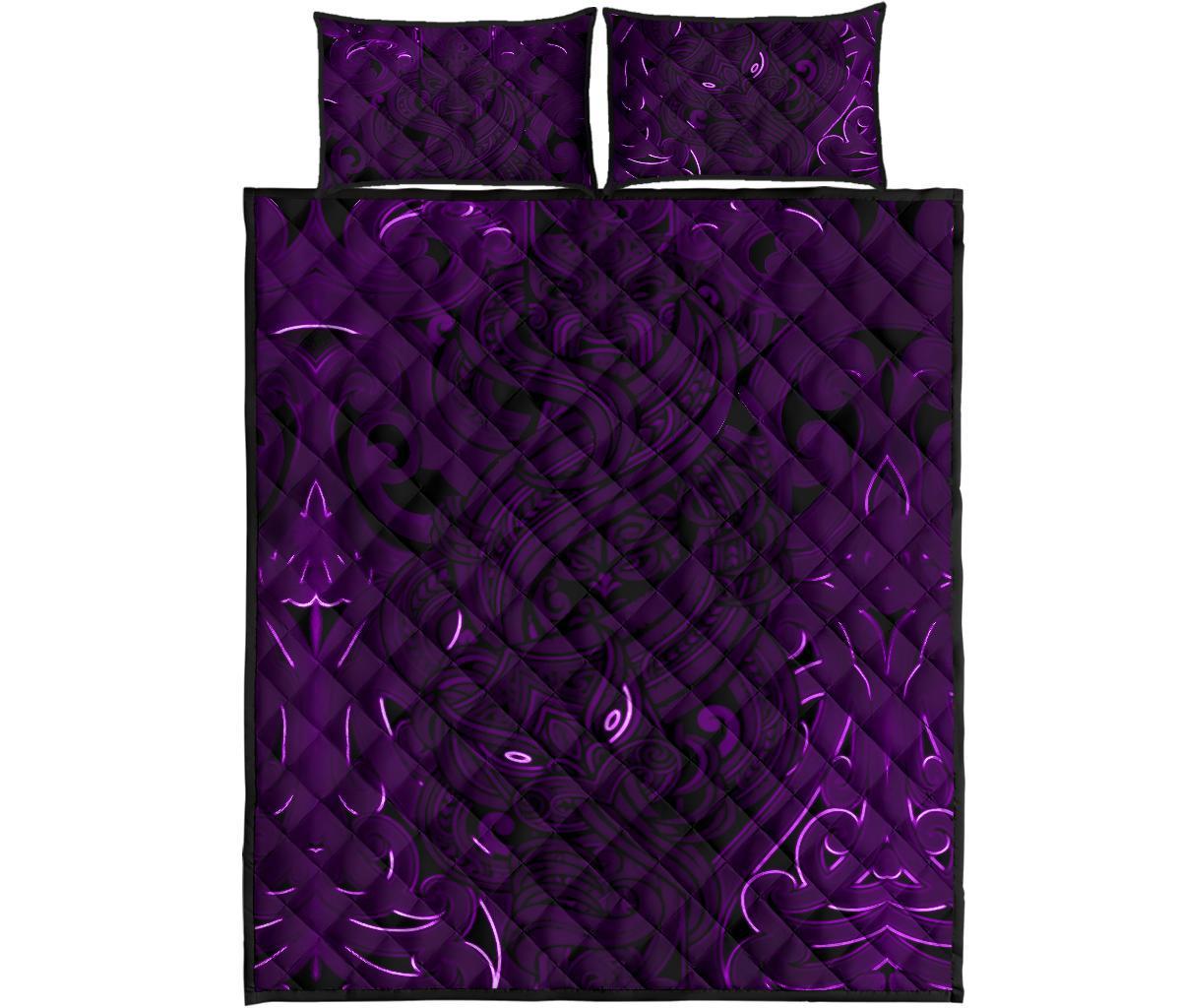 new-zealand-quilt-bed-set-maori-gods-quilt-and-pillow-cover-tumatauenga-god-of-war-purple