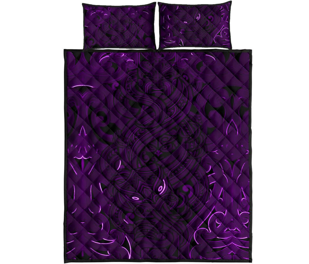 new-zealand-quilt-bed-set-maori-gods-quilt-and-pillow-cover-tumatauenga-god-of-war-purple