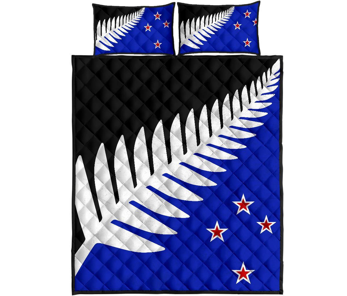 new-zealand-flag-silver-fern-black-white-blue-quilt-bedding-sets