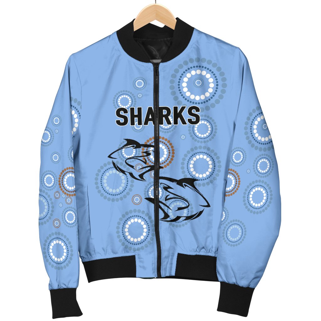 cronulla-sutherland-womens-bomber-jacket-sharks-anzac-day-unique-indigenous-1