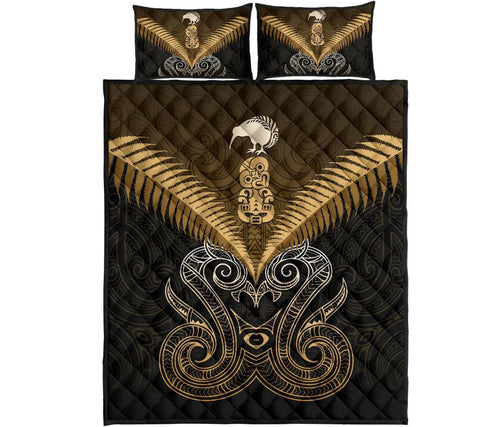 maori-manaia-new-zealand-quilt-bed-set-gold