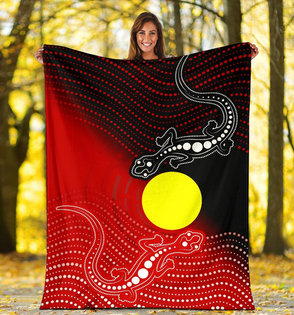 aboriginal-premium-blanket-two-indigenous-lizard