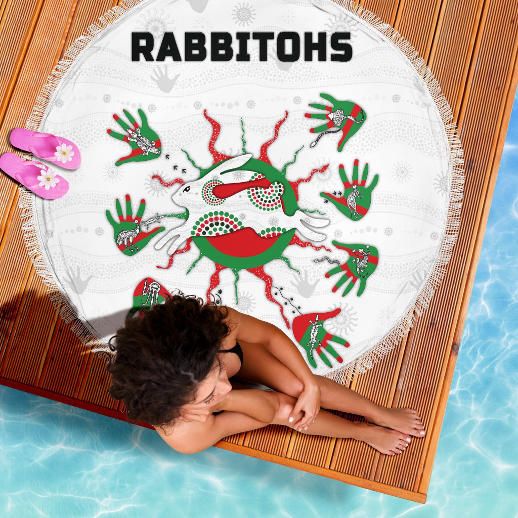 rabbitohs-indigenous-beach-blanket-animals-aboriginal