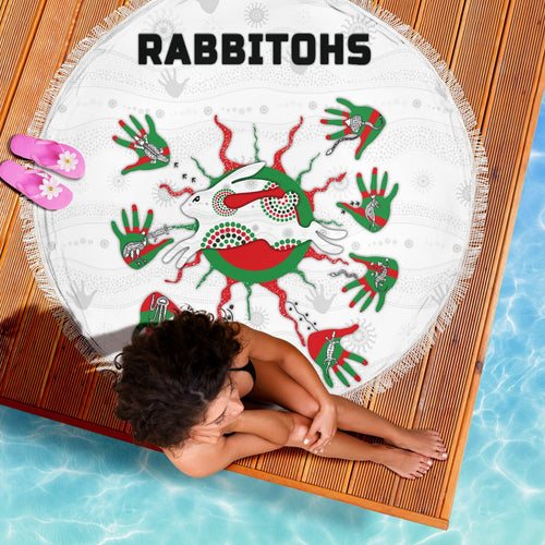 rabbitohs-indigenous-beach-blanket-animals-aboriginal