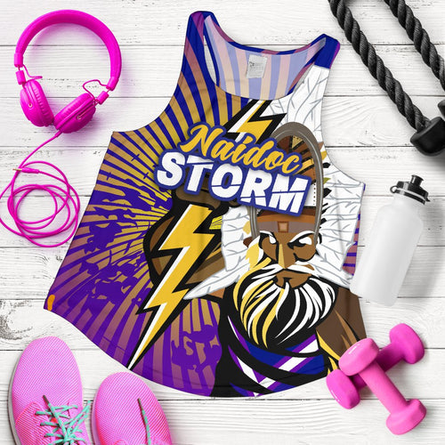 Storm Naidoc Week Women's Racerback Tank Indigenous Style - Vibe Hoodie