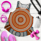 Racerback Tank - Aboriginal Dot Painting Tank Top Ver07 - Women - Vibe Hoodie