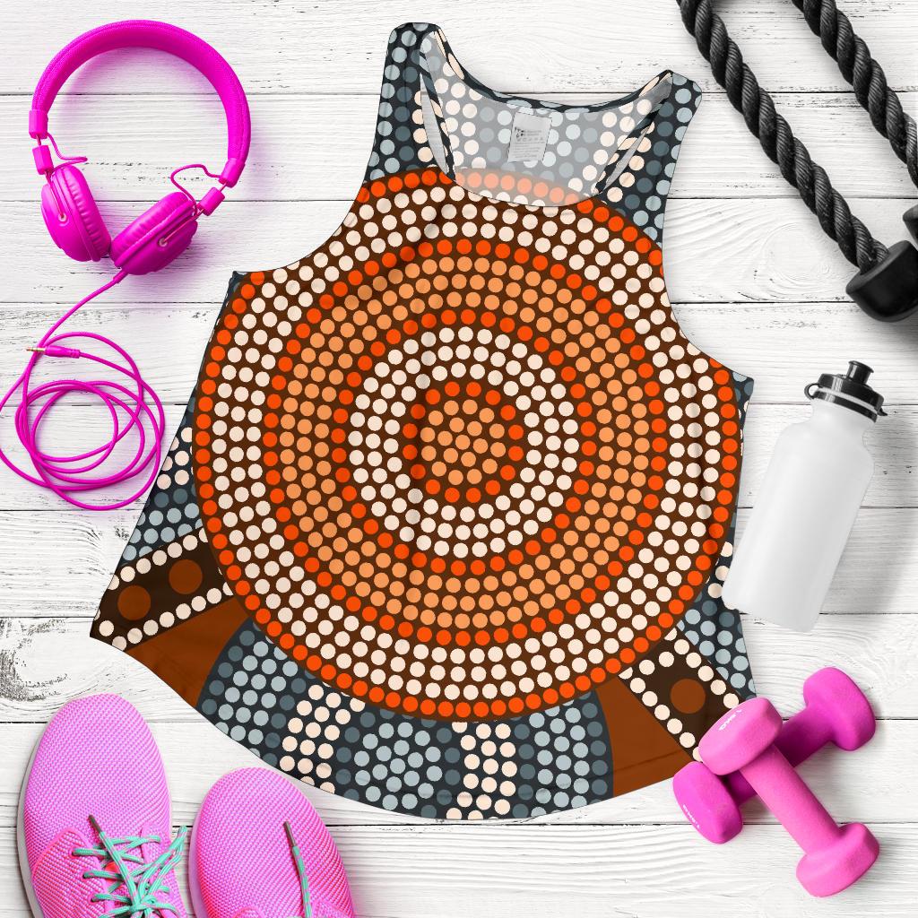 Racerback Tank - Aboriginal Dot Painting Tank Top Ver07 - Women - Vibe Hoodie