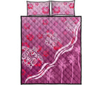 pink-turtle-hibiscus-quilt-bed-set