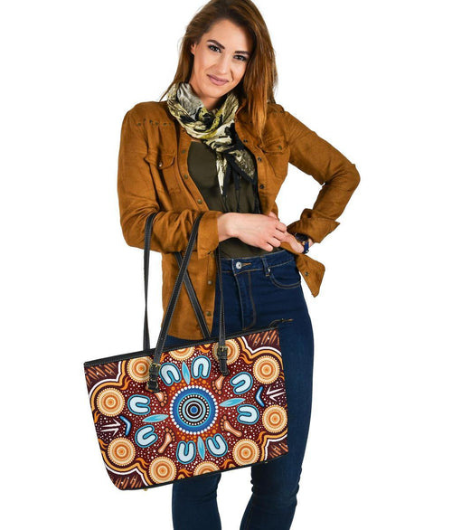 leather-tote-bag-indigenous-circle-dot-painting-ver02