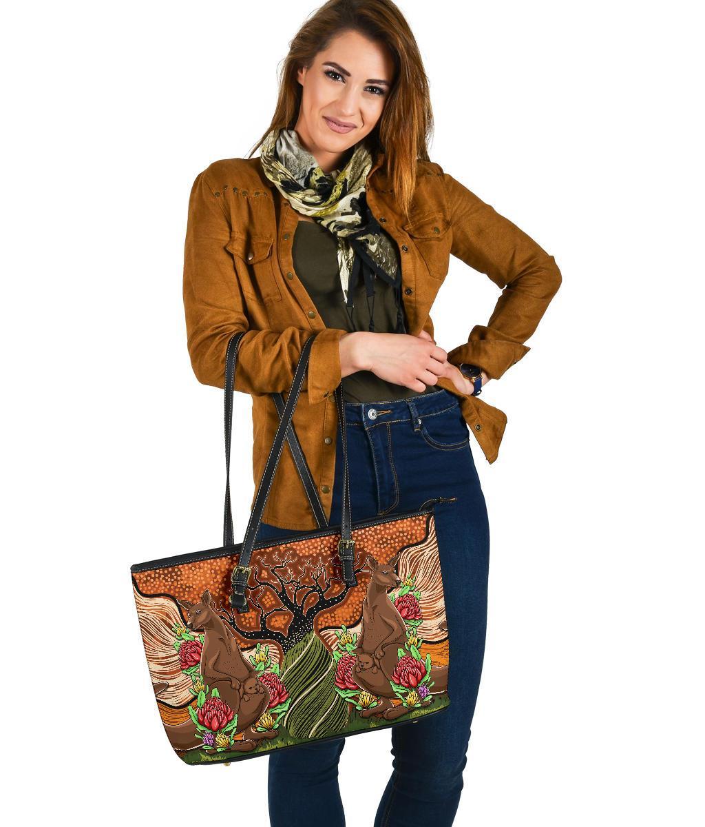aboriginal-leather-tote-bag-kangaroo-with-indigenous-tree