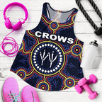 Adelaide Women Racerback Tank Indigenous Crows Footprint - Vibe Hoodie