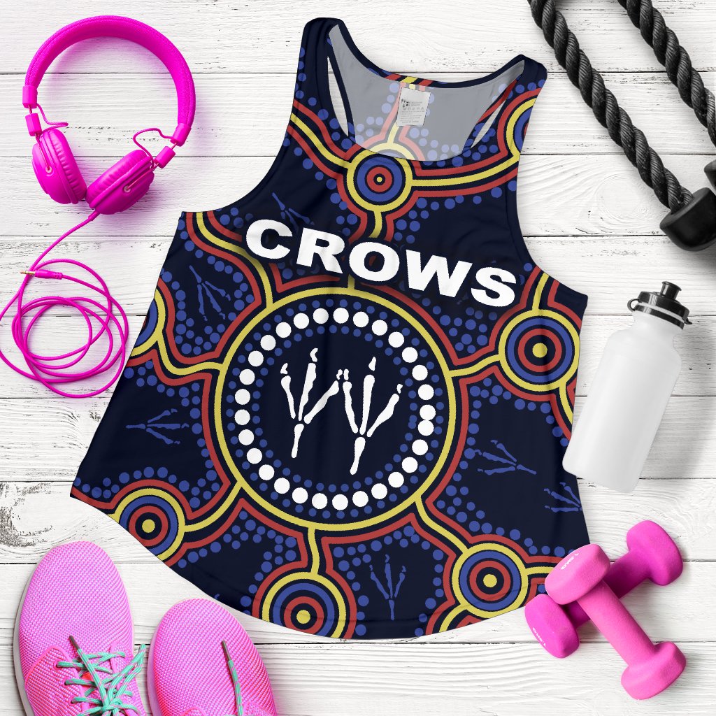 Adelaide Women Racerback Tank Indigenous Crows Footprint - Vibe Hoodie