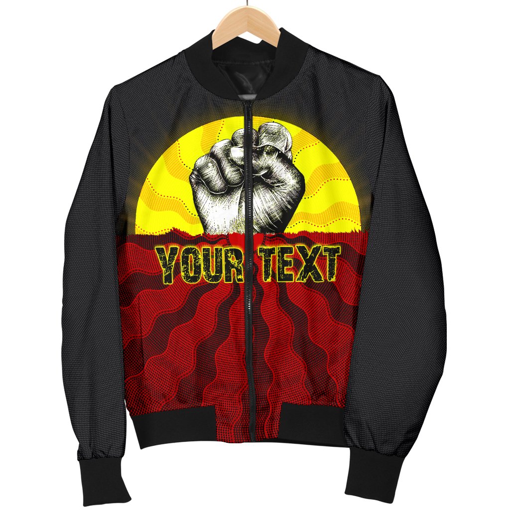 custom-aboriginal-mens-bomber-jacket-black-lives-matter-sun-dot-painting