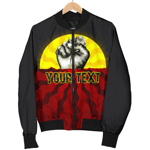 custom-aboriginal-mens-bomber-jacket-black-lives-matter-sun-dot-painting