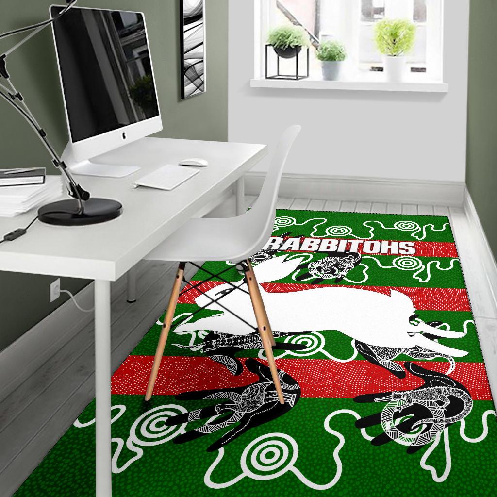 rabbitohs-area-rug-animals-aboriginal