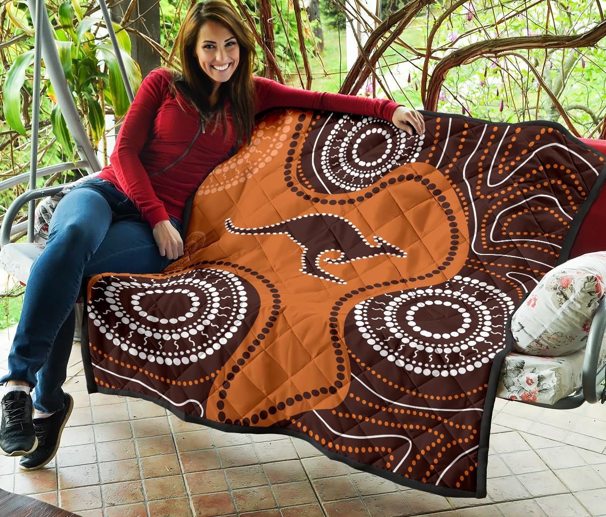 premium-quilts-aboriginal-dot-painting-quilts-kangaroo