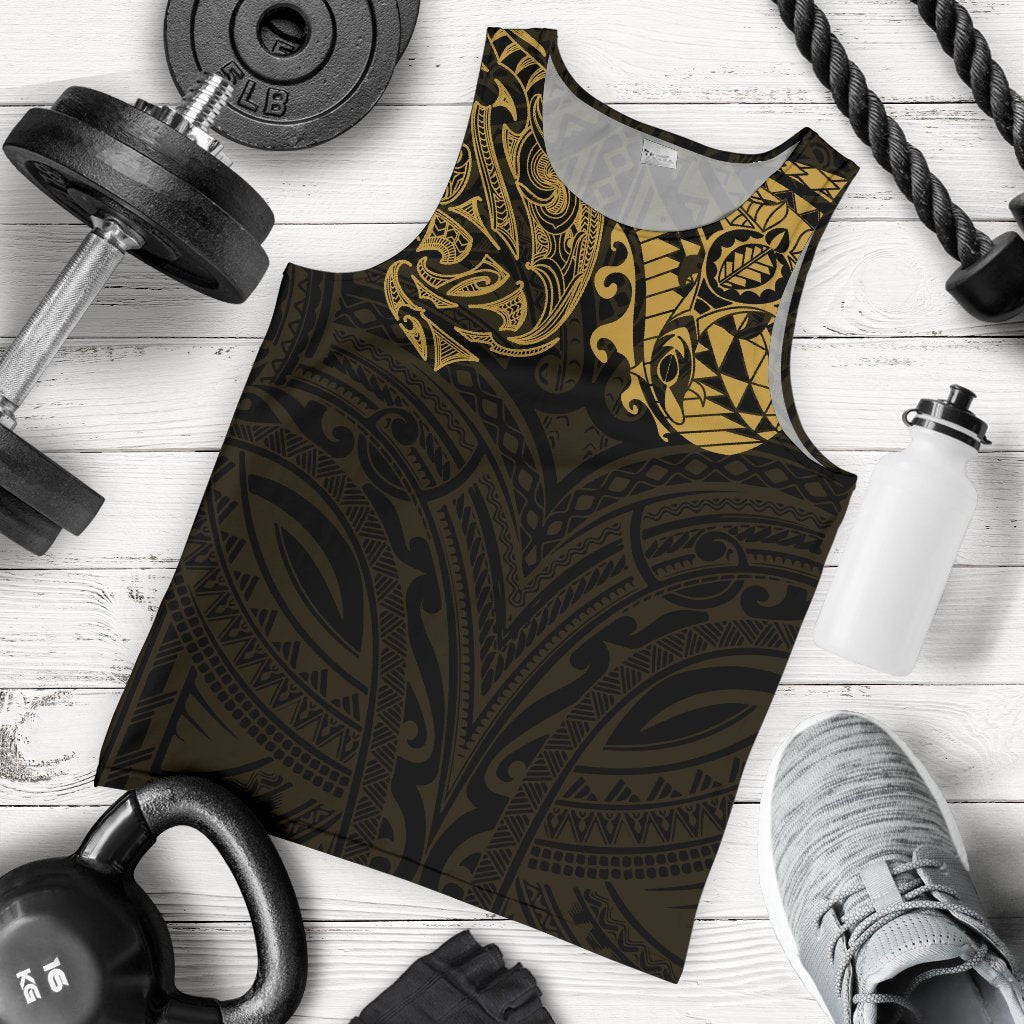 new-zealand-mens-tank-top-maori-polynesian-tattoo-gold