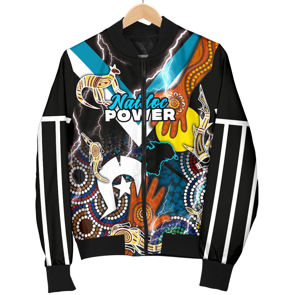 custom-personalised-power-naidoc-week-womens-bomber-jacket-adelaide-special-version-custom-text-and-number