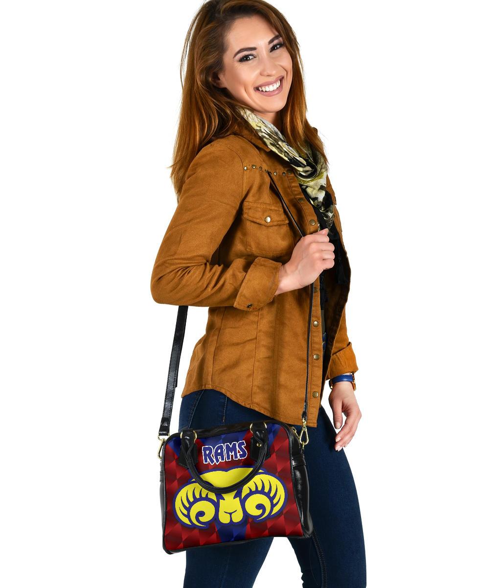 Adelaide Shoulder Handbag Rams Merino Original - Red - Vibe Hoodie