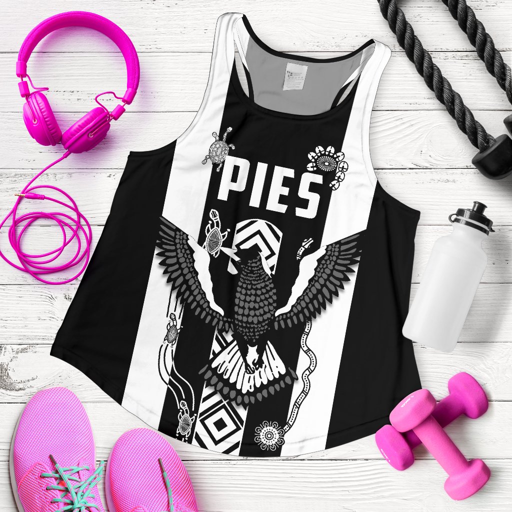 Pies Indigenous Women's Racerback Tank Collingwood - Vibe Hoodie