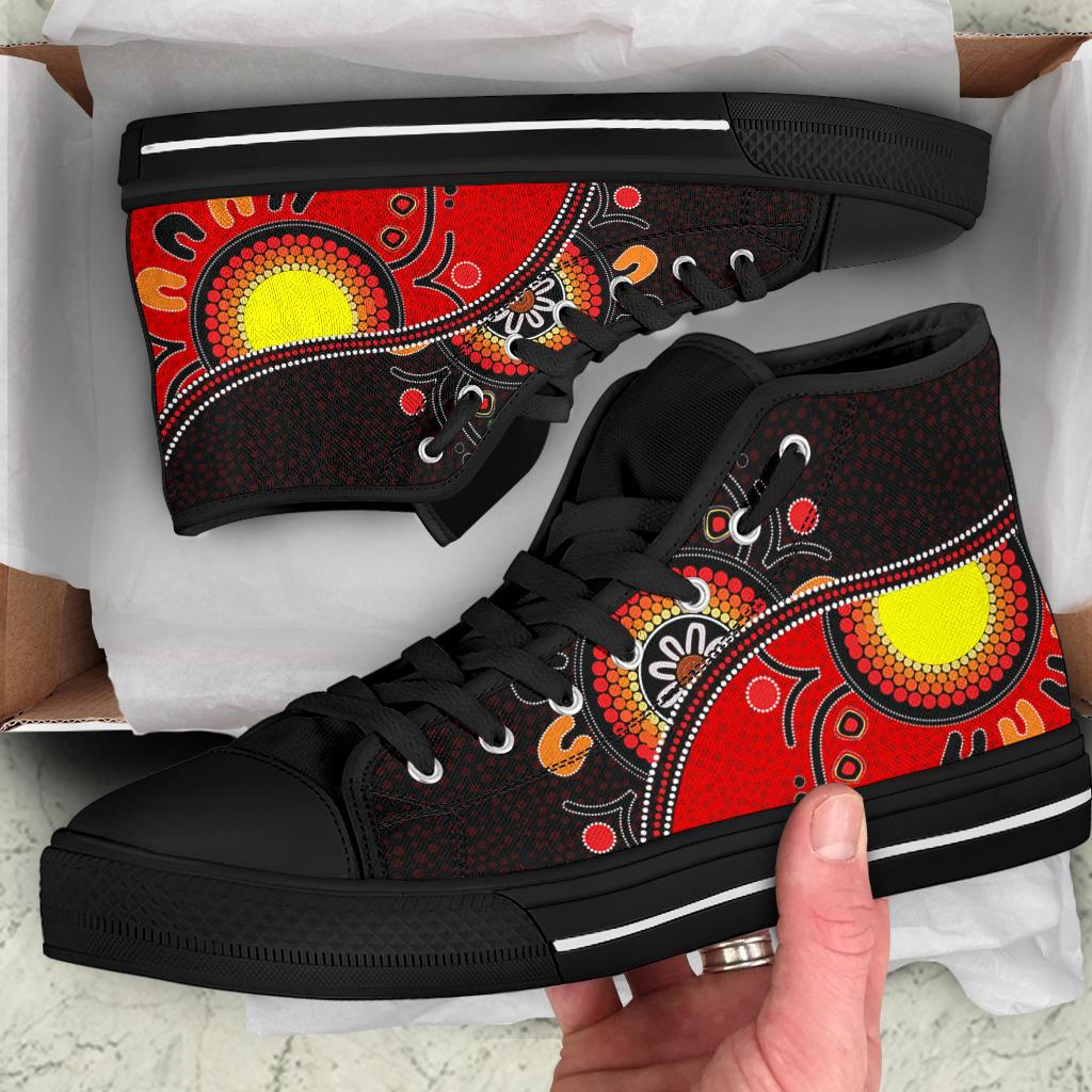 aboriginal-high-top-shoe-australia-flag-dot-painting-art