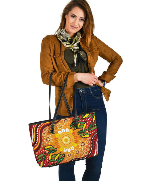 leather-tote-bag-indigenous-circle-leaf-patterns