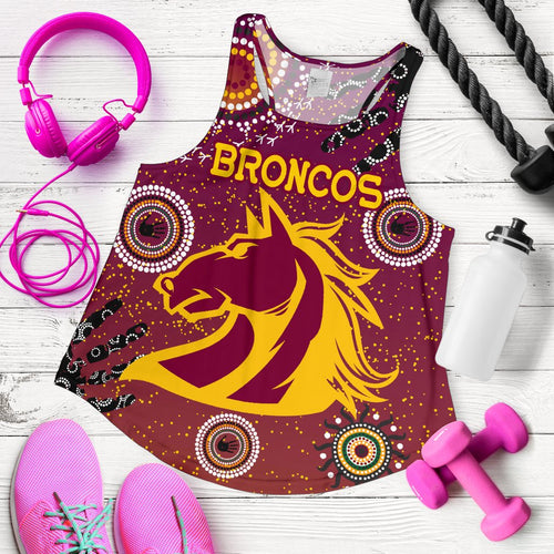 Brisbane Broncos Women Racerback Tank Indigenous Country Style - Vibe Hoodie
