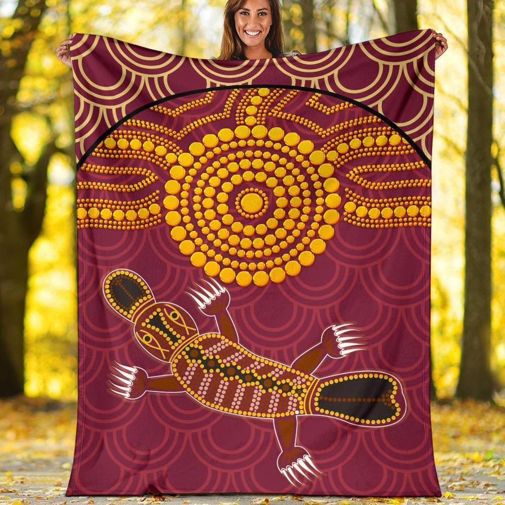 aboriginal-premium-blanket-aboriginal-platypus