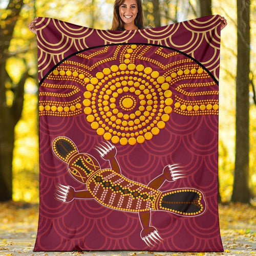 aboriginal-premium-blanket-aboriginal-platypus